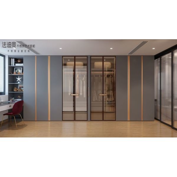Fadior Custom Walk-In Closet Contemporary Design And Durability In Stainless