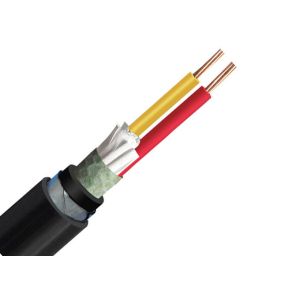 China Low Voltage 2 Core Armored Cable , Underground Armoured Cable Black Colour on sale