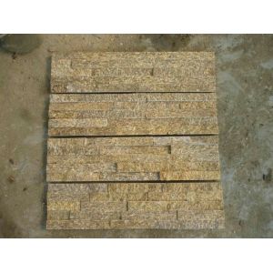 Exterior Decoration Quartzite Stone Veneer Quartzite Natural Stone Yellow Color