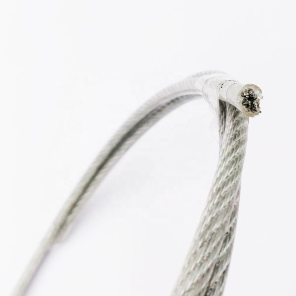 Non-Alloy 2mm 6x7 Transparent PVC Coating Galvanized Steel Wire Rope for Long-Lasting Performance
