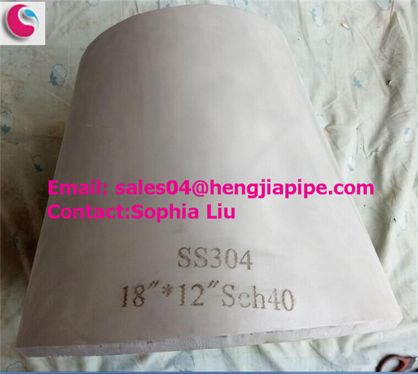 Quality welded SS304 concentric reducer 18'' ×12'' SCH40 wholesale
