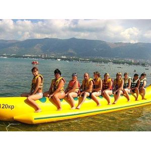 China Giant Water Inflatable Toy Boat , Durable Inflatable Banana Boat For Adult on sale