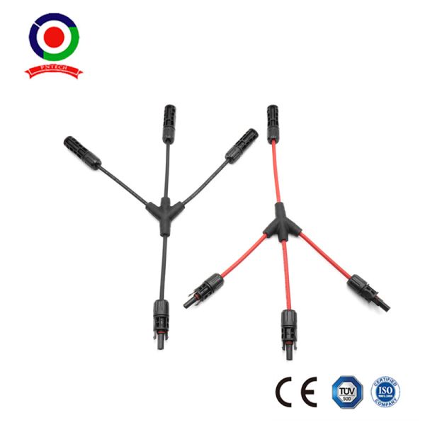 Quality Y Branch Solar Panel Parallel Connectors 1 To 3 M / FFF And F / MMM wholesale