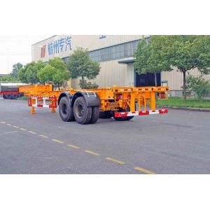 Two Axles Steel Container Trailer Chassis / 20 , 30 , 40 Foot Gooseneck Trailers