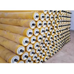 Low Noise Sealed Disc Belt Conveyor Roller Alloy Material Patterned Rubber