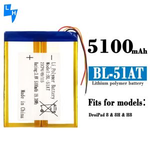 Stock BL-51AT Mobile Phone Batteries for Tecno H8 8H Dioipad 8 3.8V 5100mAh