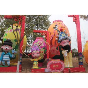 Hand Made Iron Frame Fabric Chinese Lanterns , Custom Chinese Lanterns