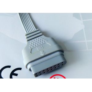 DMS Holter ECG Cable , 7 Leads IEC Snap Electrode Lead Wires DB Pin Connector