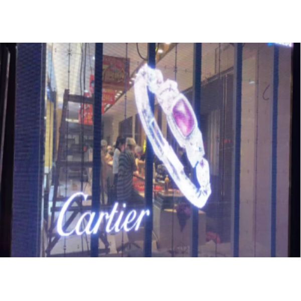 Quality Embedded Building Advertising Transparent Glass LED Screen HD 10.4mm wholesale