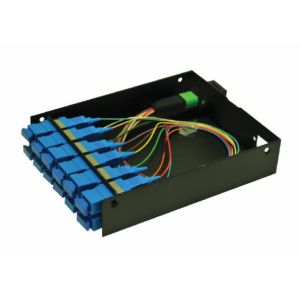 Dustproof 3U rack mount patch panel with 12pcs SC Simplex Adapters