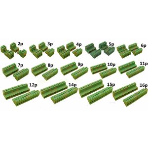 5.08mm Pitch PCB Pluggable Screw Terminal Blocks Docking Socket Plug 300V 15A