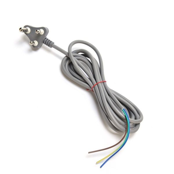450v H05VV-F 3X0.75MM2 3 Phase Plug Power Cable for South Africa SABS Grey