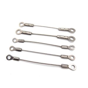 Custom Wire Rope Lanyard Wire Rope Cable Assemblies By Crimp Safety Steel Cable