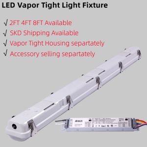 5- 4FT Led Vapot Tight Linear Tri-proof Storage Light Fixture Housing for
