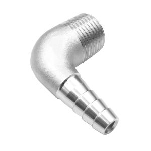 Female Connection 3/8" Hose Barb x 1/2" NPT Male 90 Degree Elbow Adapter for