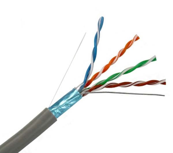 Quality FTP Shielded Solid Outdoor CAT5e Lan Cable Bare Copper 24awg Standard wholesale