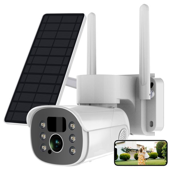 Glomarket Tuya Smart Wifi Solar Camera Outdoor Surveillance PTZ Camera With