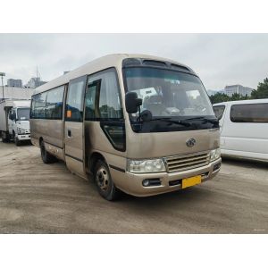 2nd Hand Mini Bus 15 Seats External Swinging Door Champagne Color 7 Meters Ankai