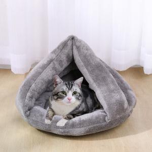 China Semi Closed Winter Warm Stocked Cat Nest Bed As Pet Bed Mat on sale