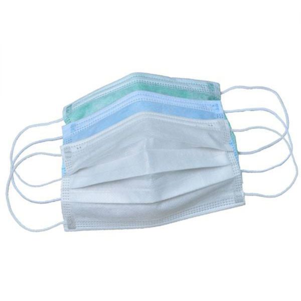 Quality Blue Pleated Earloop Procedure Masks Smooth Inner Lining Protective Cover  wholesale