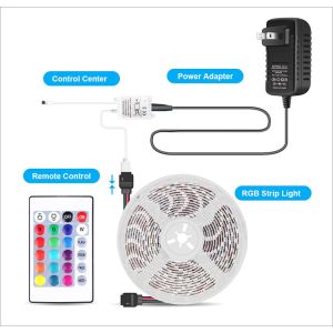 Hot Sell Smd3528 2835 300leds Rgb 5m Set Ip65 Color Remote Controller Led Strip