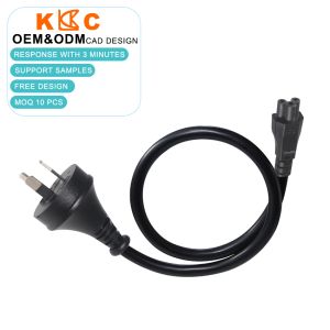 SAA Certified 3-Pin AU Plug to IEC C5 Electric Power Cord 10A/250V AC Power