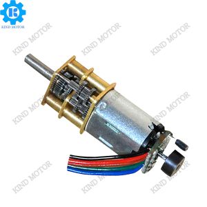 Silent micro 12v dc gear motor high torque 80 rpm with encoder