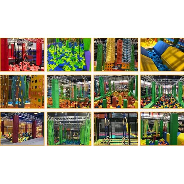 American Inflatable Sports Games / Kids Game Ninja Warrior Obstacle Course Trampoline