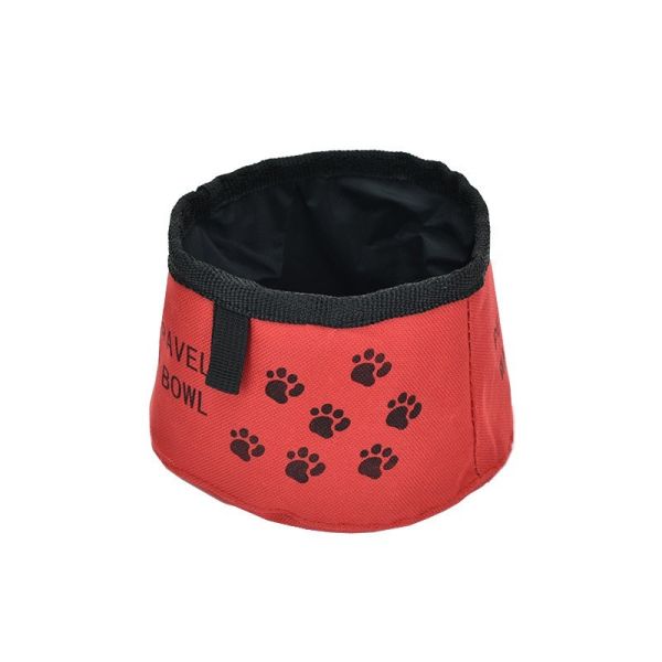 Pet Folding Bowl Oxford Cloth Waterproof Portable Dog Bowl Pet Travel Bowl