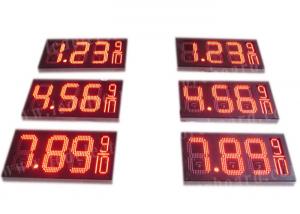 Cheap 8.88 9 / 10 Led Gas Price Display , Digital Gas Station Price Signs Outdoor Type for sale
