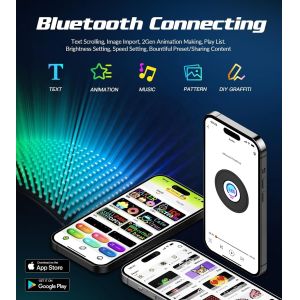 Brightness 800-1100 cd/m2 Portable USB Full Color Scrolling LED Panel for Shop