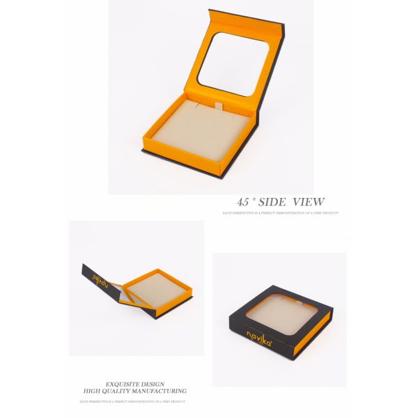 Decorative Magnetic Closure Gift Box With PVC Window / Jewelry Box Packaging