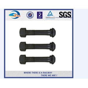 Q235 35# Long Rod Galvanizing Hook Railway Bolt With Black Anodize