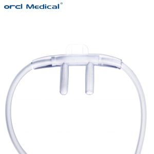 Medical Disposable Soft Nasal Oxygen Cannula , PVC Transtracheal Oxygen Cannula