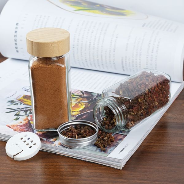 Quality 4oz 120ML Spice Pot Glass Spice Jars Seasoning Bottles With Shaker Lids wholesale