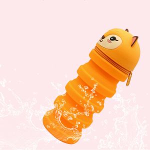 Silicone Animal Design Capacity Washable Pencil Case Stationery Set for Kids in