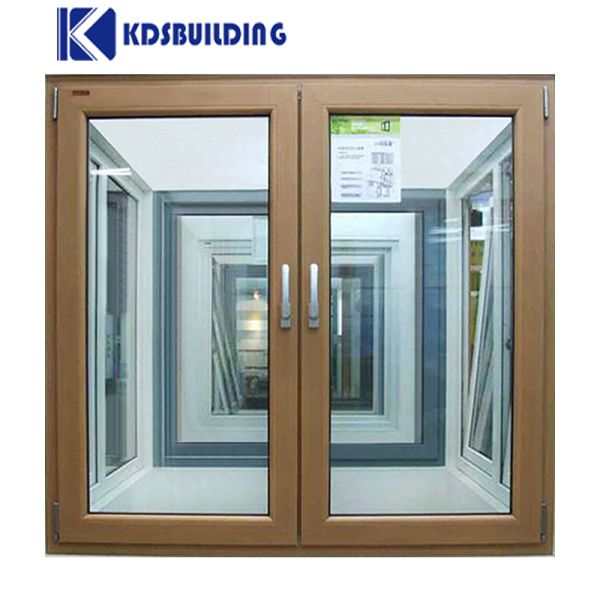Aluminum Windows Alloy Crank Handle Double Trade Casement Window With Burglar Proof