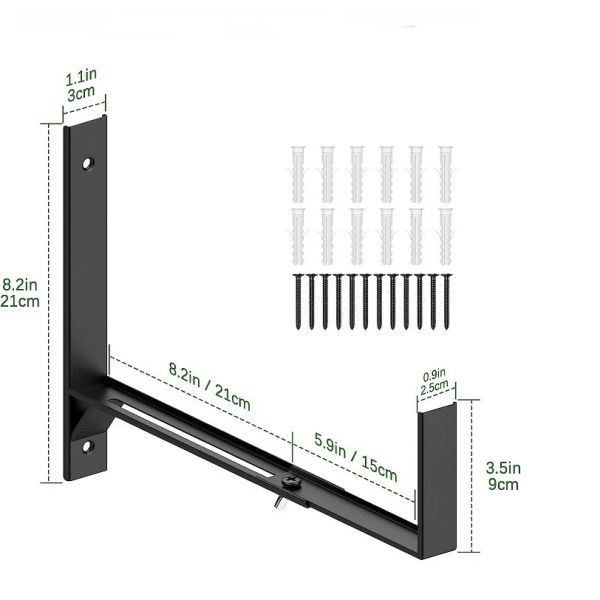 Versatile Wall Mounted Planter Box Bracket for Patio Rail Planters and Bird