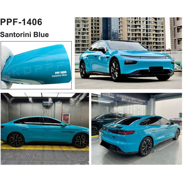 Self-Healing Santorini Blue Color Paint Protection Film 1.52X16m Superior