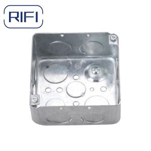 Drawn Galvanized Steel Junction Box 4 Inch Decorative Electrical 4x4 EMT Box