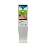 Tickets Queue Printing Touch Screen Kiosk With QR Code Scanner NFC Finger Prints
