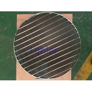 SUS 316L Basket Mill / Bead Mill Screen Flat Panel Diameter 377MM Slot 0.4MM