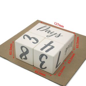 Square Reusable Wooden Milestone Blocks 12 Monthly Milestone Age Blocks