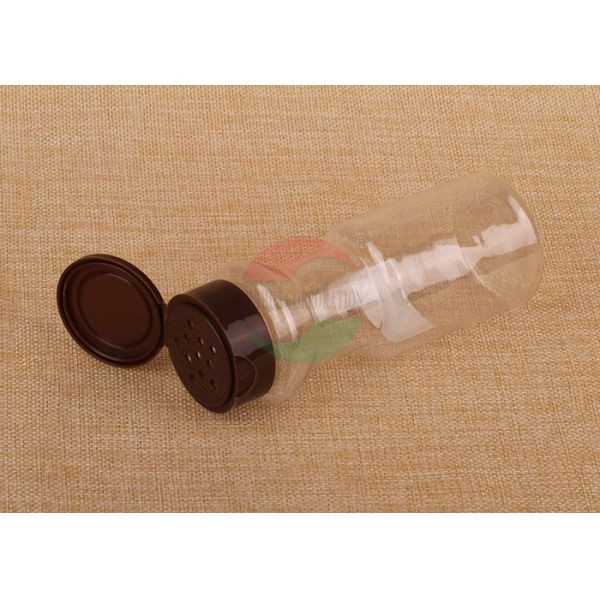 Quality Recyclable Clear Plastic Cylinder 200Ml Spice Packaging Canister With Shake Top wholesale