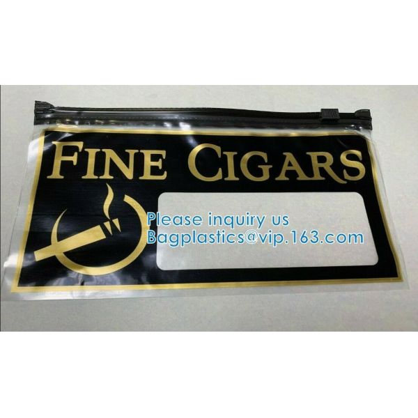 Fine Cigars, slider grip bags, zip top pouch, Tear-proof, no leak, puncture