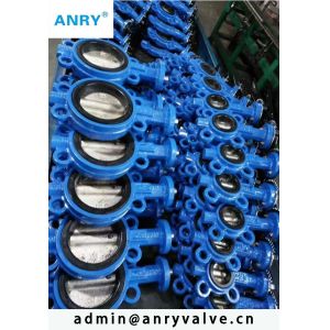 Soft Sealing Stainless Steel PTFE Seats CI Body Wafer Lug Type Butterfly Valve