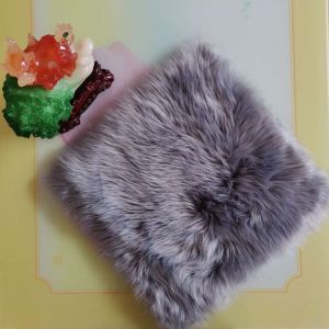 Long Haired Square Sheepskin Seat Pad Round Sheepskin Cushion