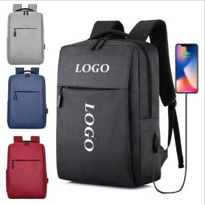 China Custom LOGO Laptop Backpack for mens Business sac a dos Waterproof Oxford mochilas School Student Backpack with USB on sale