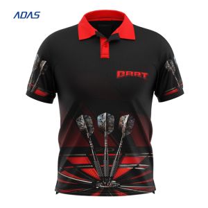 China Embroidered Bespoke Darts Shirts League Jerseys With Allover Printed on sale