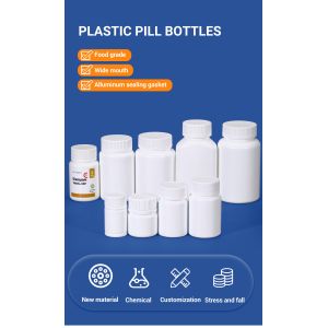 Empty Vitamin Plastic Pill Containers Capsule Medicine Bottles Bulk